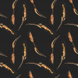 Seamless pattern with wheat spikelets